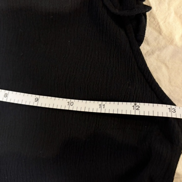 Urban Outfitters dress S, ruffle, black, rayon, pockets, sleeveless, lined - Picture 5 of 13